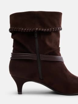 Scenario Women's Kitten Heel Short Boots - Thumbnail 5