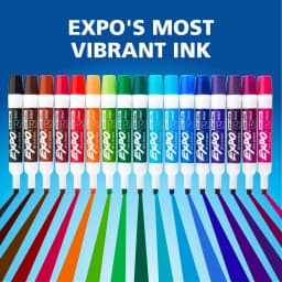 EXPO Dry Erase Markers, Chisel Tip, Black, 4 Count - Thumbnail 7