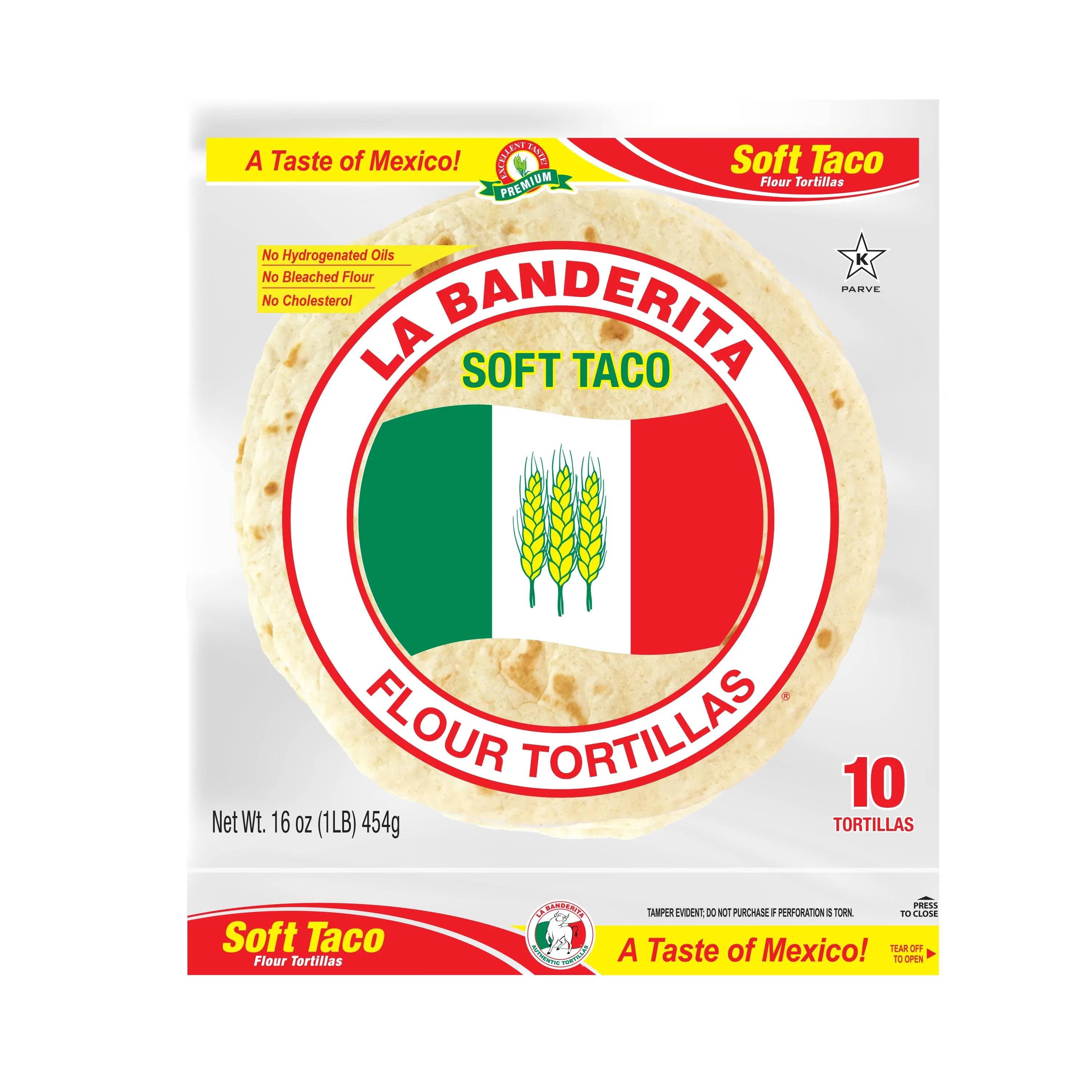 La Banderita Soft Taco Flour Tortillas, 16 oz, 10 Count