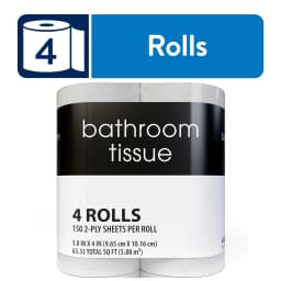 Toilet Paper, 4 Rolls, 150 2-Ply Sheets per Roll - Thumbnail 1