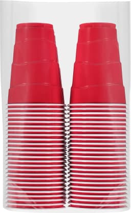 Great Value Everyday Disposable Plastic Party Cups, Red, 18 oz, 100 Count - Thumbnail 5