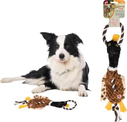 Spot Skinneeez Duck Tug Dog Toy with No-Stuffing Rope Handle & Squeaky Feature for Dogs, 23 in - Thumbnail 1