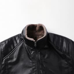 Agkizg Men's Winter Warm Leather Jackets, Vintage Motorcycle Faux Leather Jacket Full Zip Long Sleeve Casual Biker Outerwear with Pockets - Thumbnail 6