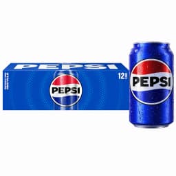Pepsi Cola Soda Pop, 12 fl oz, 12 pack Cans - Thumbnail 1