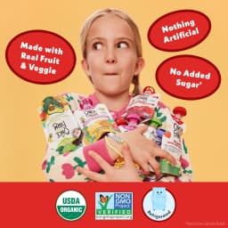Once Upon a Farm Organic Refrigerated Kids' Snack Strawberry Banana Swirl Dairy-Free Smoothie, 4oz Pouch (4 Pack) - Thumbnail 3