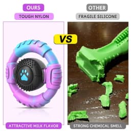 Pet Deluxe Dog Toys for Aggressive Chewers Large Dogs Squeaky Dog Chew Toys for Large Medium Breed Nylon Rubber Interactive Tough Dog Toys to Keep - Thumbnail 8