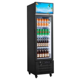 VEVOR Commercial Merchandiser Refrigerator, 6.1 Cu.Ft / 173 L Glass Door Display Refrigerator, Upright Beverage Cooler with Customizable Lightbox,3 - Thumbnail 1