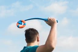 Chuckit! Ultra Ring Rubber Ultimate Chase and Fetch Dog Toy, Multicolor, Pack of 1, Compatible with Ring Chaser Launcher - Thumbnail 2