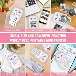 RHEA- Portable Mini Thermal Pocket Photo Printer Wireless Bluetooth Note Printing - Thumbnail 6