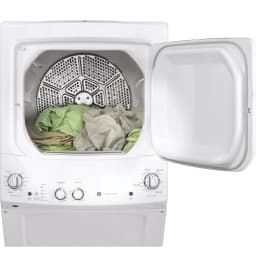 GE GUD27ESSMWW Unitized Spacemaker 3.8 Washer with Stainless Steel Basket and 5.9 Cu. Ft. Capacity Electric Dryer, White - Thumbnail 5