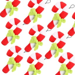 Teissuly Plush Pet Christmas Toys Dogs Bites Noise Making Toys Crutch Shaped Holiday Supplies - Thumbnail 4