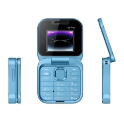 GJX Keypad Phones,Compact Cell Phone with Dual SIM,16GB Flip Phone,Blue Small Phone - Thumbnail 1