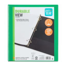 (4 pack) Pen+Gear Durable View 1-inch D-Ring Binder, Green - Thumbnail 1