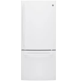 GE GDE21EGKWW 21 Cu. Ft. White Bottom Freezer Refrigerator - Thumbnail 1