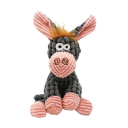 Plush Corduroy Durable Squeaky Knottie Dog Toy for Aggressive Chewers - Thumbnail 1
