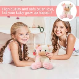 Adorable Cow Plush Doll Collection Soft Stuffed Animal with Various Colors for Farm Theme Room Decor and Birthday Surprise, Huggable Daily Plushie - Thumbnail 5
