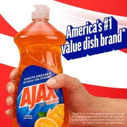 Ajax Ultra Triple Action Dishwashing Liquid Dish Soap, Orange Scent, 28 Fluid Ounce - Thumbnail 8