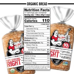 Dave's Killer Bread White Bread Done Right Organic Bread Loaf, Organic White Bread, 24 oz, Shelf-Stable (24 ounce) - Thumbnail 6