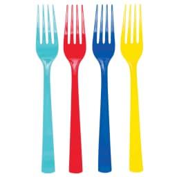 24 Count Multicolor Disposable Plastic Cutlery by Way To Celebrate - Thumbnail 4