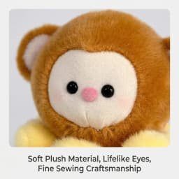 8 Inch Brown Banana Monkey Plushie Plush Doll Cute - Plush Toy, Graduation Gifts 2026, Stuffed Animal, Graduation Decor, Soft Plushies for Graduates - Thumbnail 4