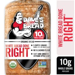 Dave's Killer Bread White Bread Done Right Organic Bread Loaf, Organic White Bread, 24 oz, Shelf-Stable (24 ounce) - Thumbnail 7