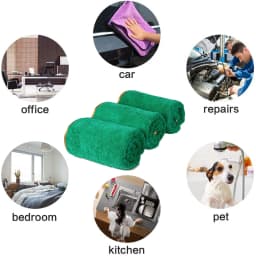 Carcarez Microfiber Cleaning Car Detailing Supplies Absorbent Wash Car Drying Towel 16 "x24" (Pack of 6) - Thumbnail 4