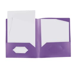 NXUJEUG 2-Pocket Folders, Plastic Folders with Pockets, 1 Pack Heavy Duty Pockets Folder for Document, Letter Size File Folder - Thumbnail 1