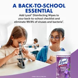 Lysol Disinfecting Wipes, All Purpose Cleaner, Multi Surface Antibacterial Cleaning Wipes, Cleaning Supplies, Lavender & Cotton Blossom Scent, 80 - Thumbnail 10
