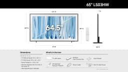 Samsung 65” Class The Frame Pro Series Neo QLED 4K Samsung Vision AI Smart TV Smart Tizen TV 2026 - QN65LS03HWFXZA - Thumbnail 10
