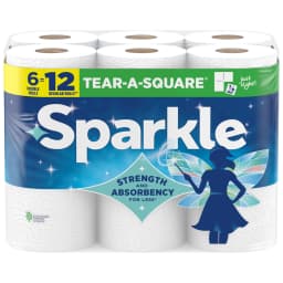 Sparkle Tear-A-Square Paper Towels, 6 Double Rolls, 110 Sheets per Roll - Thumbnail 3