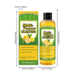 Hxlamzoo High-Efficiency Multi-Purpose Cleaner Concentrate with Natural Lemon Freshness - 120ml Portable Bottle for Kitchen, Bathroom, Tile, Glass - Thumbnail 3