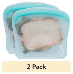 (2 pack) Better Homes & Gardens Reusable Silicone Sandwich Food Storage Bag - Thumbnail 1