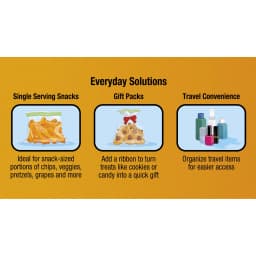 (4 pack) Great Value Fresh Seal Square Snack Bags, 200 Count - Thumbnail 3