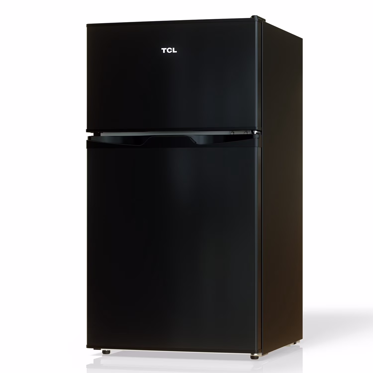 TCL Black Compact Two-Door Refrigerator with Freezer for Dorm, Office & Garage, 3.1 Cu - Thumbnail 1