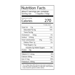 Great Value Flour Chicken Taquitos, 19.2 oz, 16 Count - Thumbnail 3