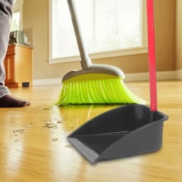 Mobutofu Standing Dustpan with Extended Handle Easy Storage for Home Cleaning Supplies - Thumbnail 4