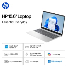 HP 15.6 inch FHD IPS Touch Windows 11 Laptop Intel Core i5-1334U 8GB 512GB SSD Natural Silver - Thumbnail 3