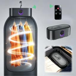 ORFELD Portable Clothes Dryer, Small Dryer with Remote Control, Compact Foldable Travel Clothes Dryer with Dry Bag for Travel&Home - Thumbnail 1