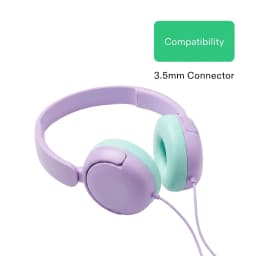 onn On-Ear Headphones with 3.5 mm Connector, Purple - Thumbnail 4