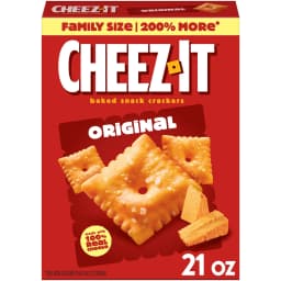 Cheez-It Original Baked Snack Crackers, Lunch Snacks, 21 oz - Thumbnail 1