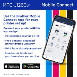 Brother Work Smart MFC-J1260W Wireless Color Inkjet All-in-One Printer - Thumbnail 5