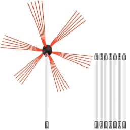 VEVOR Chimney Sweep Kit 26ft Length, Chimney Cleaning Tool Kits with 8 Nylon Flexible Rods, Chimney Brush Kit Driven by Drill for Sweeping Fireplace - Thumbnail 9