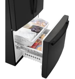 GE GNE27JGMBB 27.0 Cu. Ft. Freestanding French Door Refrigerator - Thumbnail 4