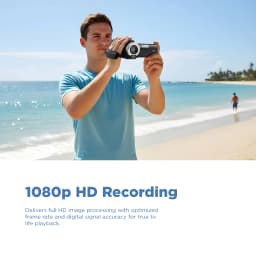 Vivitar PopCam 48MP Full HD 1080p Digital Camcorder with 3" Flip Screen and 16x Digital Zoom for Vlogging - Thumbnail 6