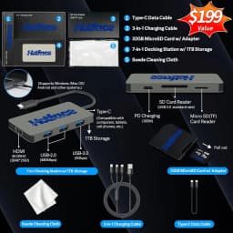 Dell XPS 13.4" Touch Laptop, Snapdragon X Elite X1E-80-100, 32GB RAM, 2TB Storage (1TB SSD+1TB Dock Station) - Thumbnail 7