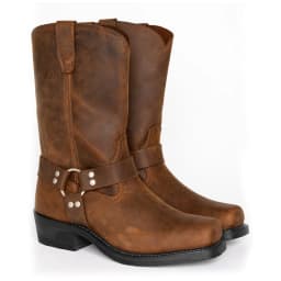 Men's Boots- Comfortable Pull-On Design with Decorative Buckle - Thumbnail 4