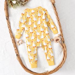 PatPat Baby Clothes Bamboo Viscose Zip Pajamas Snug Fit Newborn Infant Girls Boys Baby Gifts,0-3 Months - Thumbnail 9