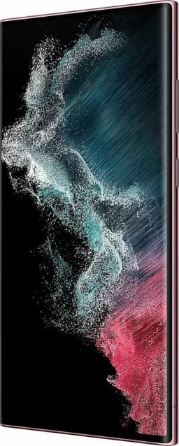 No Plan-Unlocked Device Samsung Galaxy S22 Ultra 5G S908U Cell Phone 128GB 8GB RAM Burgundy - Thumbnail 1