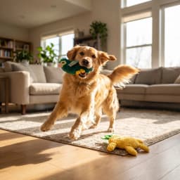 Vibrant Life Summer Flattie Bird and Pineapple Dog Toys with Crinkle, Chew Level 2, 2 Pack - Thumbnail 2