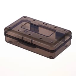 UALSRZL Extra Large Pencil Box, Clear Plastic Pencil Case with Snap Lid, Stackable Organizer for Pens, Markers, Crayons, Stickers & Supplies, Black - Thumbnail 2